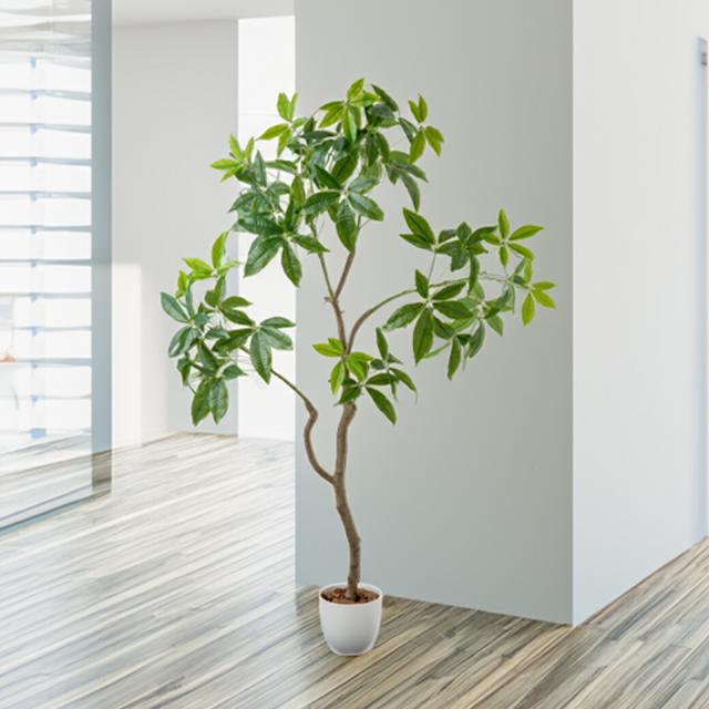 人工観葉植物 パキラ 光触媒 フェイクグリーン 大型 150cm インテリアグリーン お手入れ不要 オフィス リビング 消臭 抗菌_5