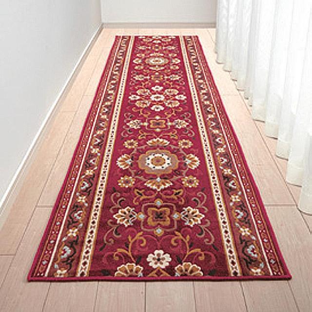 ロングカーペット／廊下マット＜日本製＞＜抗菌・防臭＞　80cm×700cmグリーン 廊下敷き カーペット ｢ドッグ シルエット｣ 日本製 マット