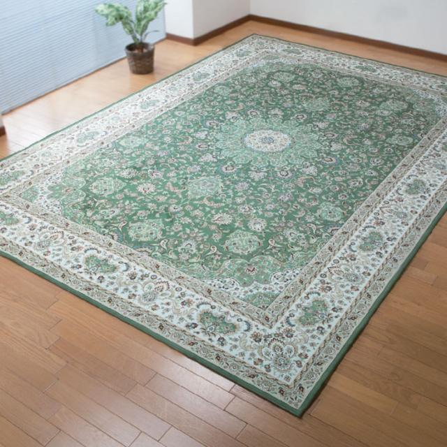 ラグ カーペット 200×290cm ラグマット センターラグ 絨毯 じゅうたん ホットカーペット対応 洗える 高級柄 撥水加工 送料無料_2