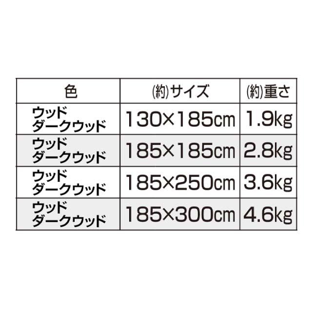 ダイニングマット 日本製 185×185cm ラグ ラグマット 木目調 フローリング調 リビング キッチン 抗菌 防カビ 防汚 抗ウイルスタイプ 送料無料_5