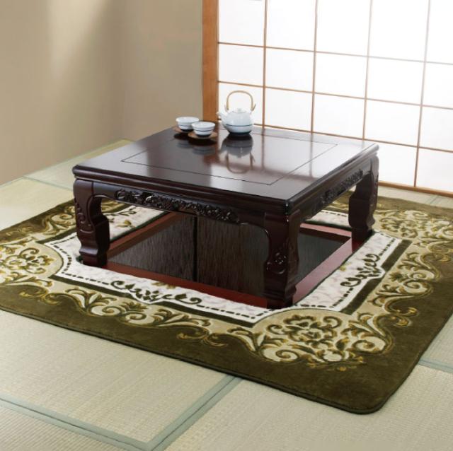 掘りごたつ カーペット ラグ 200×250cm 洗える カービンク加工 堀こたつ用カーペット ウレタン入り 裏面不織布貼り 送料無料_2