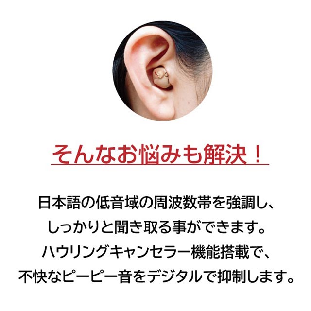 ニコン・エシロール デジタル耳あな型補聴器 日本製 1個 安心パック保証付き