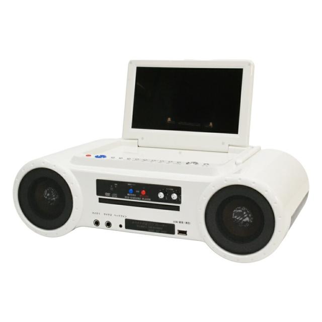 モニター付きカラオケDVDプレーヤー カラオケ DVDプレーヤー モニター付き 自宅 採点 録音 機能付き 家庭用 マイク対応 高音質 9インチ 練習 おうち時間 ステイホーム 家族 楽しめる プレゼント_1