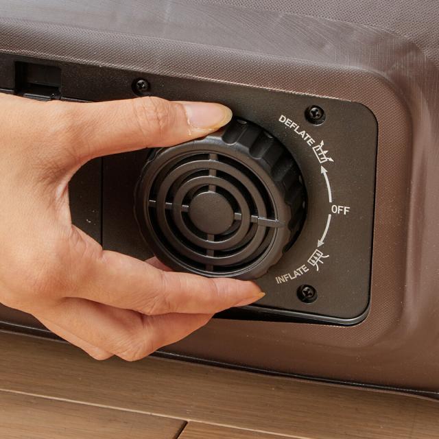 エアーベッド シングル 電動 ハイタイプ 背もたれ付き エアベッド 簡易ベッド 来客用 アウトドア キャンプ 車中泊 ソファ代わり マット厚43cm コンパクト 収納_2