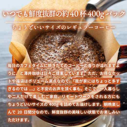 澤井珈琲】送料無料 メール便 400g マンデリンブレンド コーヒー コーヒー豆 珈琲 珈琲豆 お試し コーヒー粉 粉 澤井珈琲 ちょうどいいの通販はau  PAY マーケット - 澤井珈琲BeansLeaf