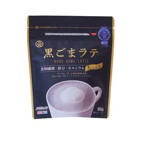 黒ごまラテ 150g 九鬼 食物繊維 鉄分 カルシウムたっぷり １杯でゴマ約6000粒/3056ｘ１袋｜au PAY マーケット