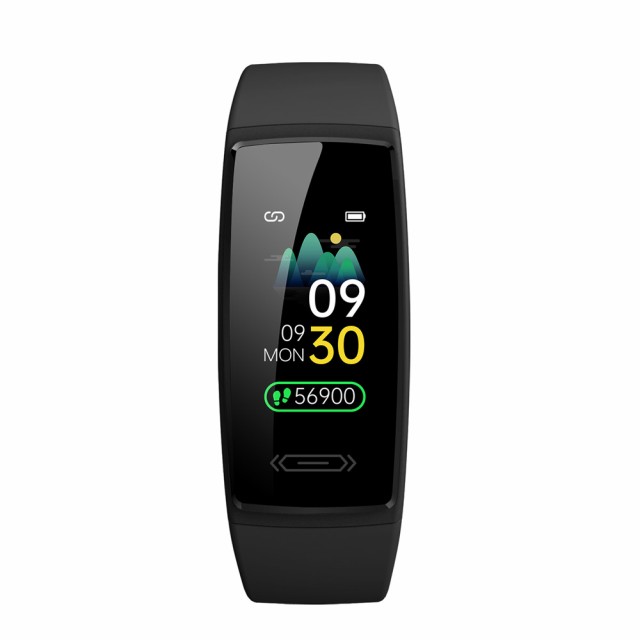 【送料無料・新品 未使用】スマートウォッチ 着信通知 運動記録 多機能 腕時計 iPhone Android 対応 グリーンハウス GH-SMWB-BK