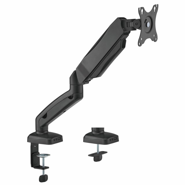 送料無料 液晶ディスプレイアーム クランプ/グロメット式 最大32インチ グリーンハウス GH-AMET1-BK/6597ｘ１台 液晶モニターアーム　代金引換便不可品の通販は