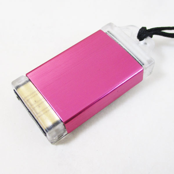 マイクロSDカードリーダー ピンク(スライド キーホルダータイプ) CR