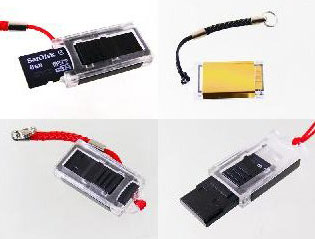 マイクロSDカードリーダー ピンク(スライド キーホルダータイプ) CR