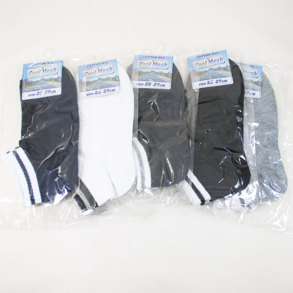 スニーカーソックス 50足 クールメッシュくるぶし靴下 COTTON MIX Cool Mesh/送料無料
