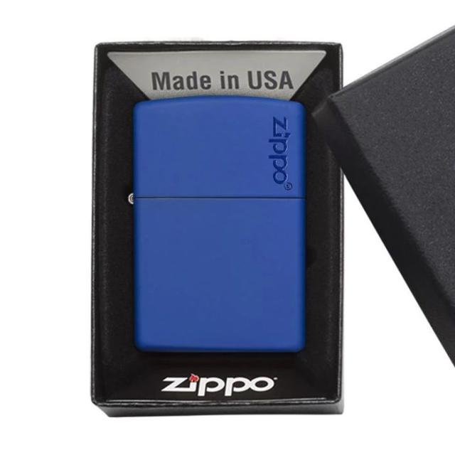 送料無料 ジッポー ysd#229ZL ブルーマット 5面マット仕上げ オイルライター&amp;ギフトボックスセット（オイル＋フリント+BOX）_2