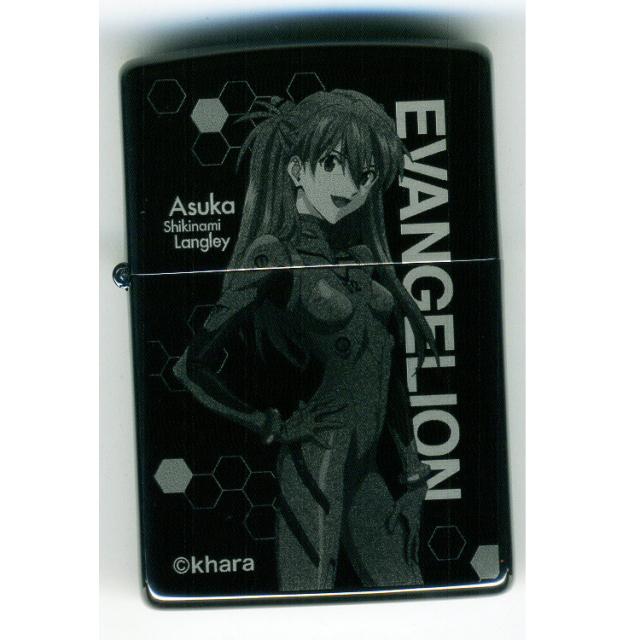 送料無料 ジッポー エヴァンゲリオン エヴァンゲリヲン アスカ ブラックチタンコート&ギフトボックスセット（オイル＋フリント+BOX）の通販は