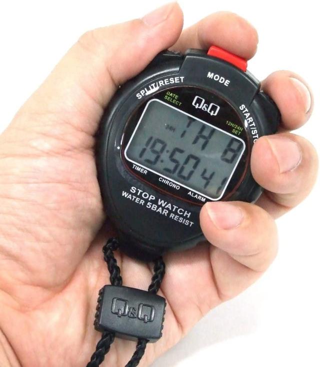 ストップウォッチ シチズン 5気圧防水 スプリット計測