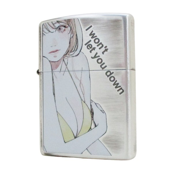 ZIPPO ジッポー オイルライター 萌え MOE 銀イブシ エッチング クリヤーコート MS-KB&ギフトボックスセット（オイル＋フリント+BOX）