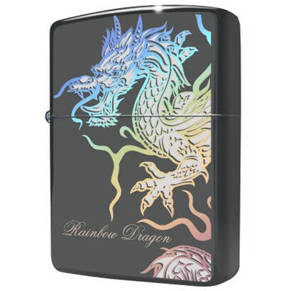 送料無料メール便 ジッポー  オイルライター  レインボードラゴン 天竜 TR-BK　ポイント消化の通販は