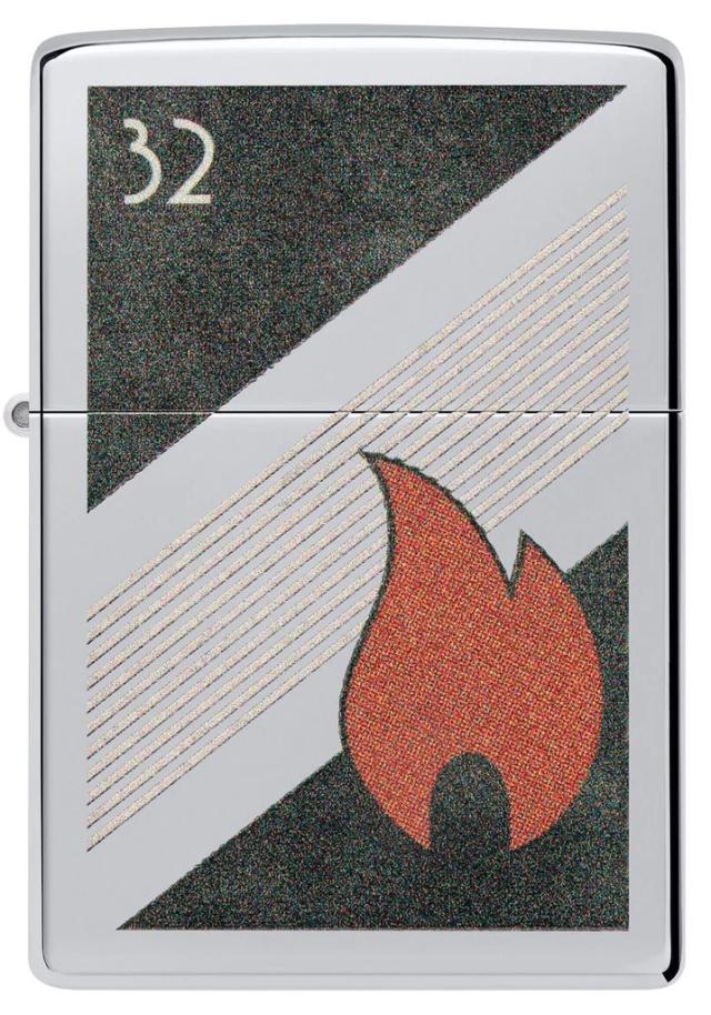 送料無料 ジッポー オイルライター アメリカ加工 32 Flame Design 48623&ギフトボックスセット（オイル＋フリント+BOX）