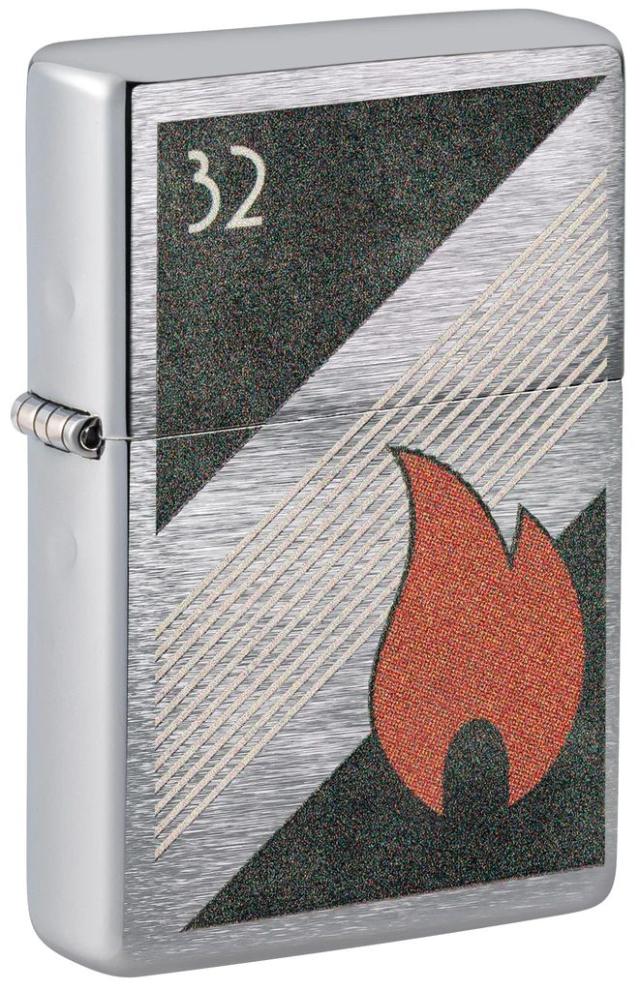 送料無料 ジッポー オイルライター アメリカ加工 32 Flame Design 48623&amp;ギフトボックスセット（オイル＋フリント+BOX）_4