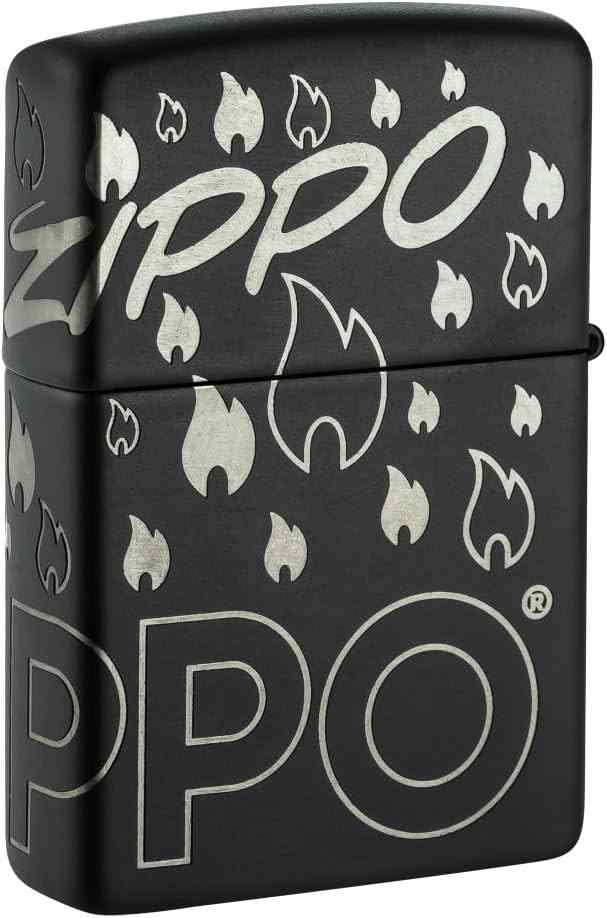 ZIPPO ジッポー オイルライター アメリカ加工 USA 4面レーザー彫刻 ブラックマットジッポデザイン 48908ｘ１本/送料無料メール便 ポイント消化