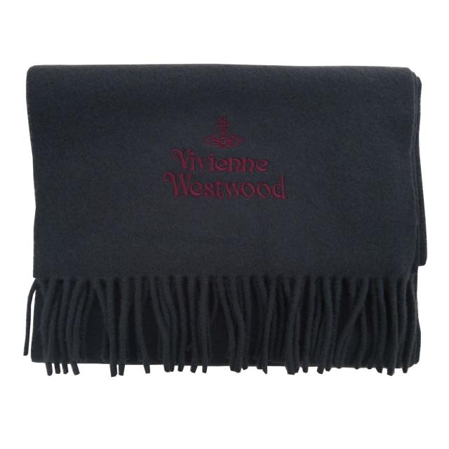 送料無料メール便 マフラー ヴィヴィアンウエストウッド 約30×180ｃｍ 24-81030007-W00Q7-P408/DARK GREY/9562　ポイント消化