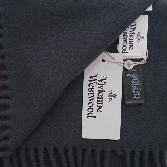 送料無料メール便 マフラー ヴィヴィアンウエストウッド 約30×180ｃｍ 24-81030007-W00Q7-P408/DARK GREY/9562　ポイント消化