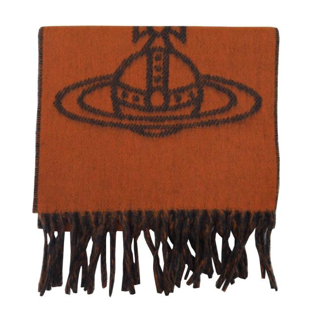 マフラー ヴィヴィアンウエストウッド 約25×185ｃｍ 24-81030006-W00ZH-C409/TERRACOTTA/7353