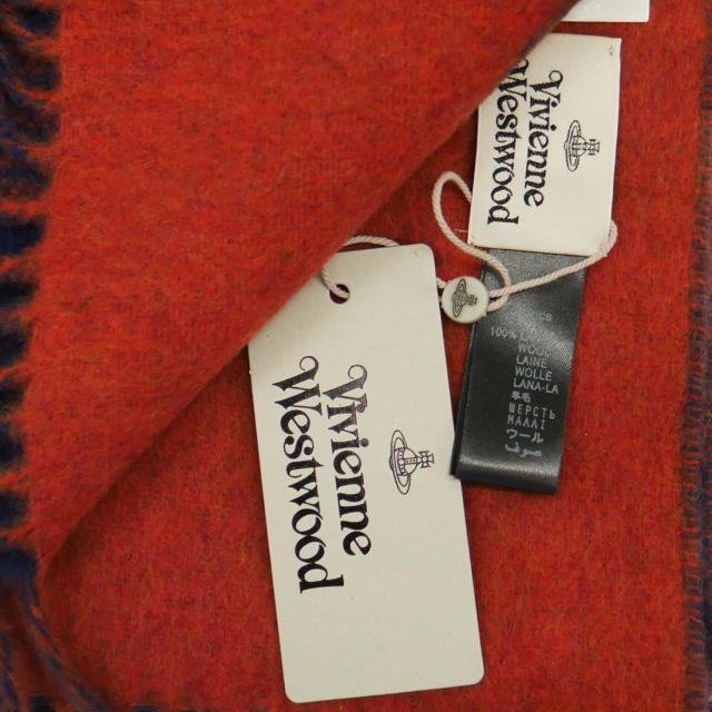 送料無料メール便 マフラー ヴィヴィアンウエストウッド 約25×185ｃｍ 24-81030006-W00ZH-K410/NAVY BLUE/7384　ポイント消化