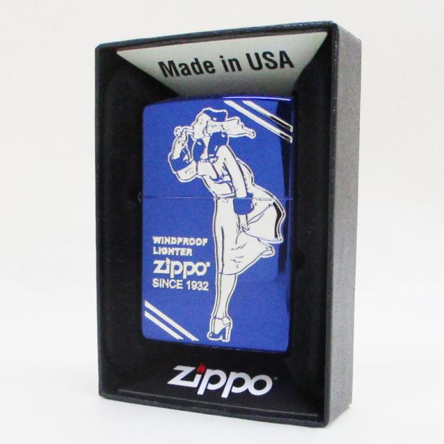 ジッポー オイルライター USA Zippo Windy ウィンディ 2BL-WINDY＆ギフトボックスセット（オイル＋フリント+BOX）_2