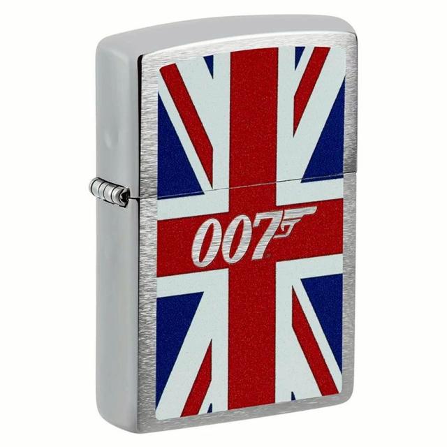 送料無料 ジッポー オイルライター USA Zippo 007 James Bond Union Jack Design 46801&amp;ギフトボックスセット（オイル＋フリント+BOX）_1