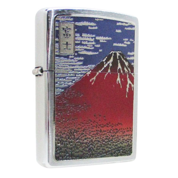 送料無料 ジッポー オイルライター USA Zippo 和柄シリーズ 葛飾北斎 富嶽三十六景 凱風快晴 CP-KA＆ギフトボックスセット（オイル＋フリント+BOX）の通販は