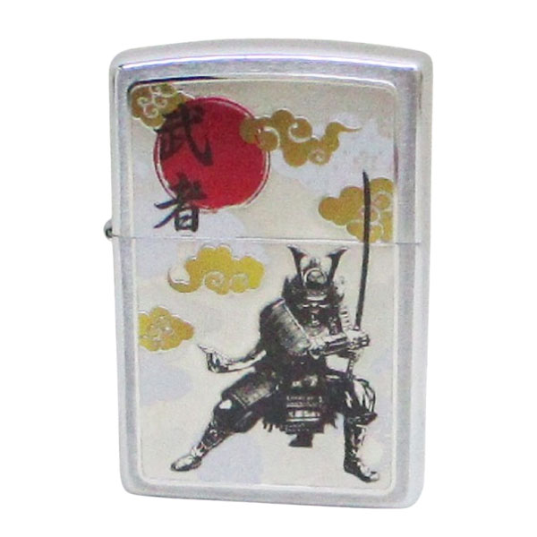 ジッポー オイルライター USA Zippo 和柄シリーズ 武者 WS-KA＆ギフトボックスセット（オイル＋フリント+BOX）