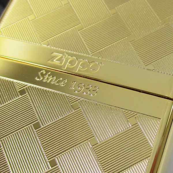ZIPPO 送料無料 ジッポー オイルライター 紬 ゴールド 2G-MESH 両面加工モデル