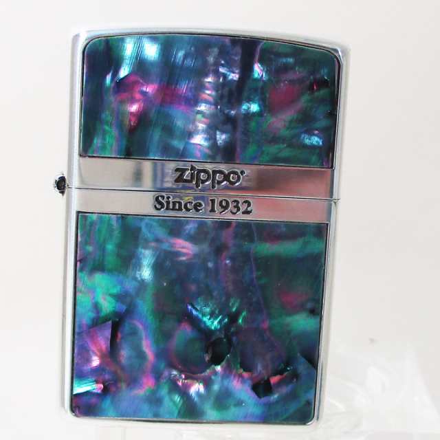 ジッポー #2SV-LNSF 螺鈿（貝貼り）ラインシェルフィッシュ 銀