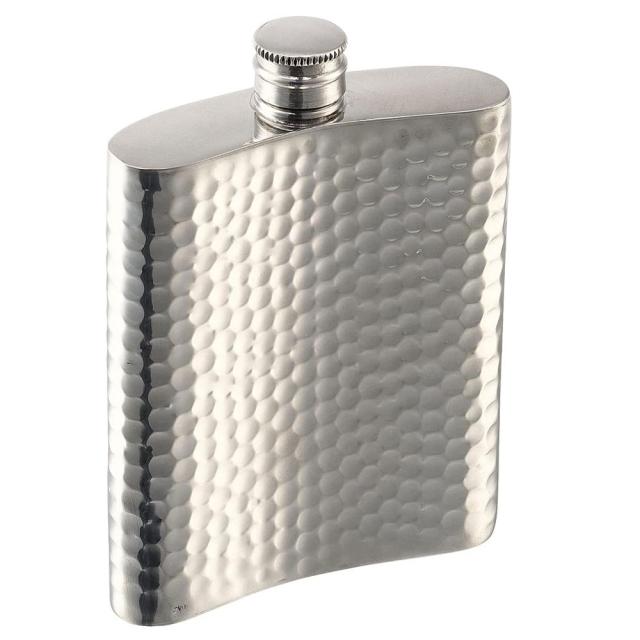 フラスコ ピューター製/ジョウゴ付 6.0oz/英国ピンダーブロス社 ハンマード SP003/A154-1003/6-60603-61_2