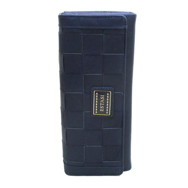 長財布 ホースレザー（馬革）メッシュサイフ 背面ポケット 125653-003 ネイビーの通販は 7,650円