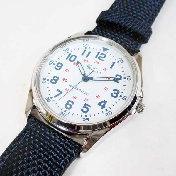 CITIZEN 送料無料メール便 シチズン ファルコン 腕時計 日本製ムーブメント ナイロン/革ベルト ネイビー/紺 QB38-315/2105 メンズ 紳士