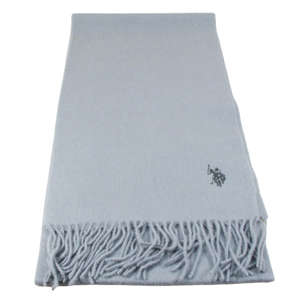 送料無料メール便 マフラー ウール100％ 220x30cm uspa2009-143591 グレイ U.S. POLO ASSN.（ユーエス ポロ アッスン）メンズ レディース　ワンポイント刺繍の通販は 5,110円