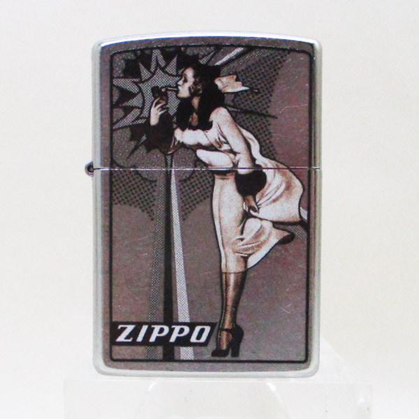 送料無料 ジッポー オイルライター アメリカ加工 WINDY Silver SHEET Z207-119768&amp;ギフトボックスセット（オイル＋フリント+BOX）_1
