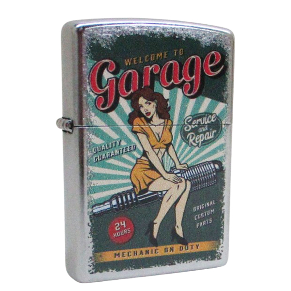 送料無料 ジッポー オイルライター アメリカ加工 Z207-125622 Garage Woman&ギフトボックスセット（オイル＋フリント+BOX）