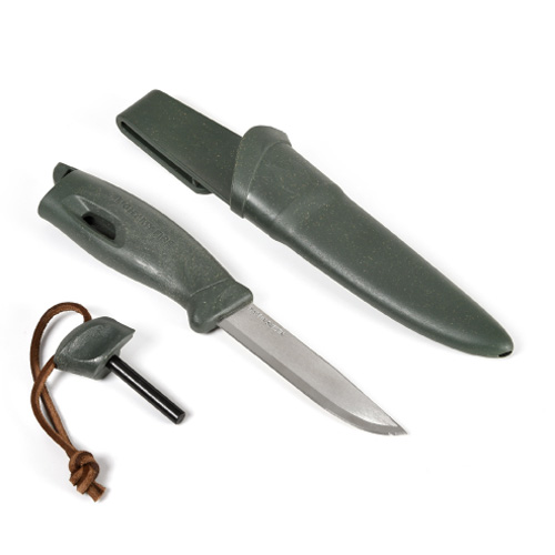 送料無料 シースナイフ ファイヤーナイフ BIO スウェーデン製 ファイヤースターターナイフ グリーン