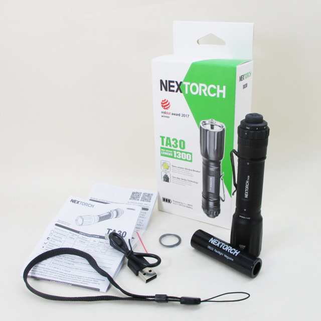 送料無料 懐中電灯 フラッシュライト TA30 FLASH LIGHT USBケーブル充電 NEXTORCH ネクストーチ 1300ルーメン｜au  PAY マーケット