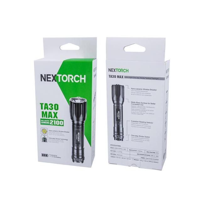 懐中電灯 フラッシュライト TA30MAX FLASH LIGHT USBケーブル充電 NEXTORCH ネクストーチ 2100ルーメン 代金引換便不可
