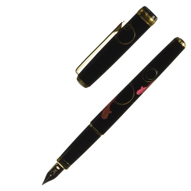 プラチナ万年筆 蒔絵万年筆 美巧コレクション 金沢箔 金魚 PTL-20000H #24 ペン先Fサイズ/4663_3