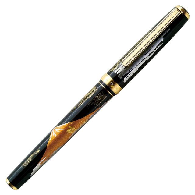 送料無料 プラチナ万年筆 蒔絵万年筆 美巧コレクション 金沢箔 赤富士 細字 PTL-20000H#58 ペン先Ｆサイズ/4724