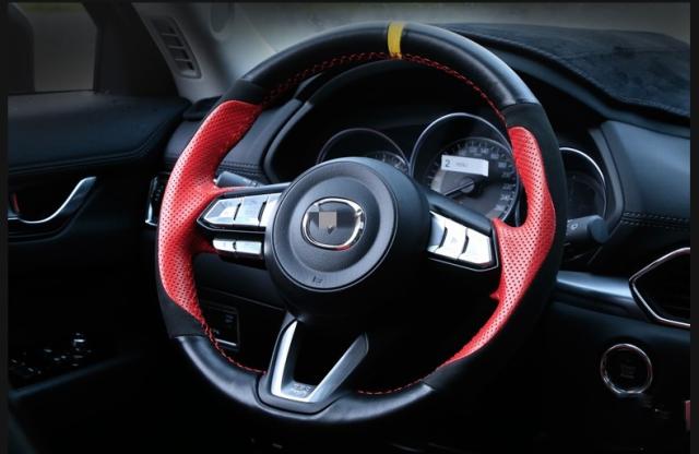 送料無料 手作りハンドルカバー Mazda マツダ Cx 5 Kf系 Cx5 マツダ ステアリングカバー 本革 レザー 編み込み 二色の通販はau Pay マーケット カラフル