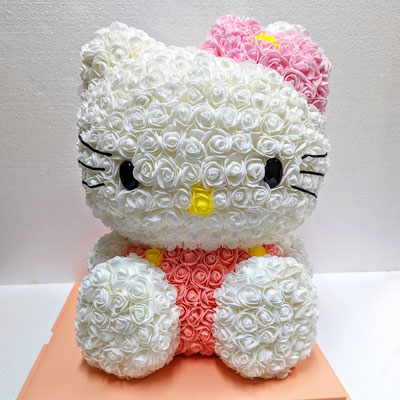 ● フラワー キティ ミニ ローズ ケース付 ハローキティ Hallo Kitty flower 造花 w-793059 送料無料 95059_1