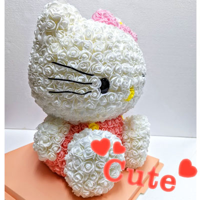 ● フラワー キティ ミニ ローズ ケース付 ハローキティ Hallo Kitty flower 造花 w-793059 送料無料 95059_2
