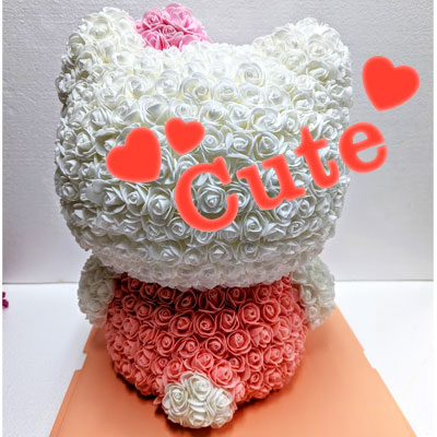 ● フラワー キティ ミニ ローズ ケース付 ハローキティ Hallo Kitty flower 造花 w-793059 送料無料 95059_3