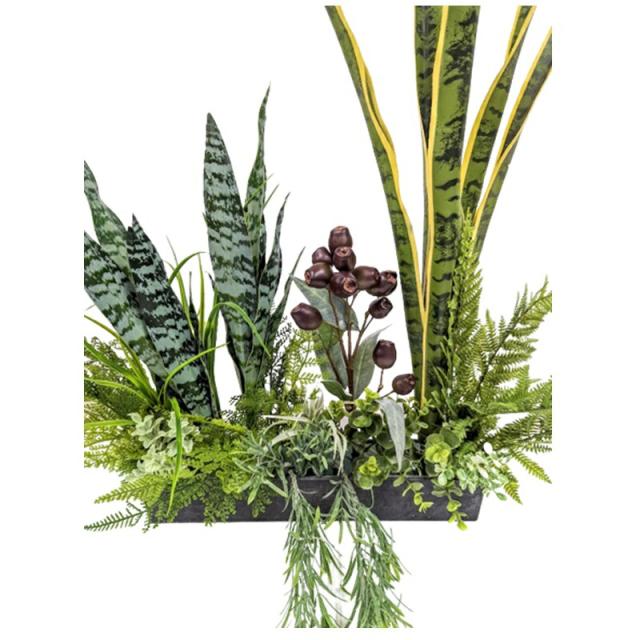 ● サンスペリア ミックス グリーンアレンジ (fgk-8) 造花 人工 観葉植物 フェイクグリーン 送料無料 94287_2