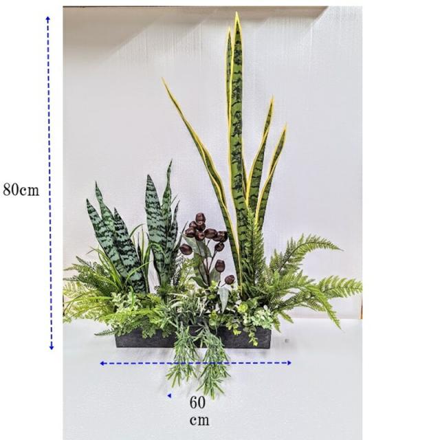 ● サンスペリア ミックス グリーンアレンジ (fgk-8) 造花 人工 観葉植物 フェイクグリーン 送料無料 94287_3